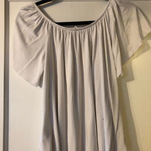 White off the shoulder shirt